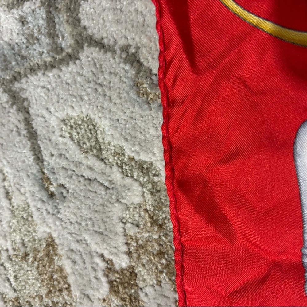 Celine Red and White Equestrian Scarf - Picture 8 of 8